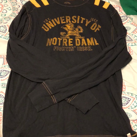 Notre Dame navy blue and gold long sleeve - Picture 1 of 2